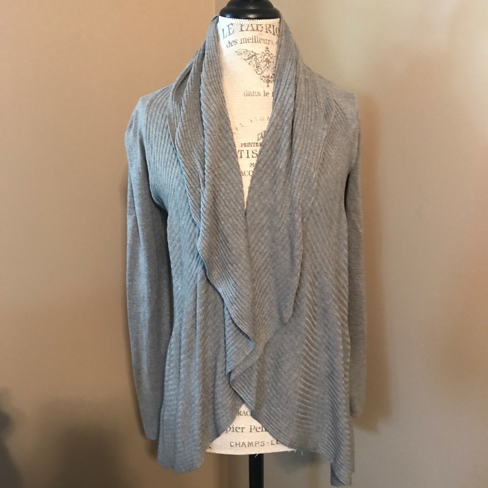grey wrap cardigan